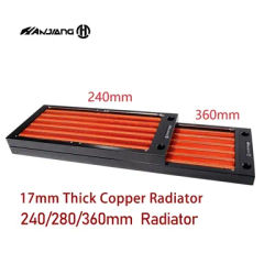 17mm Super Thin Copper Radiator Computer Water Cooler 240mm ,240/360mm Radiator Water Cooler for PC Cooling G1/4 "