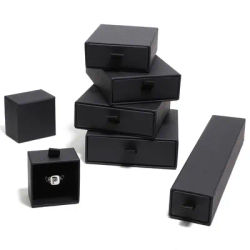 Drawer Style jewelry Box Multiple-Use Jewelry Packaging Box for Necklace Bracelet Ring Exquisite Jewelry Packaging Box in Black