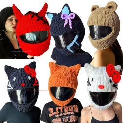 Couverture de casque de moto créative faite à la main, décor de fille personnalisé pour femmes, autocollants de décoration de casque, accessoires de style