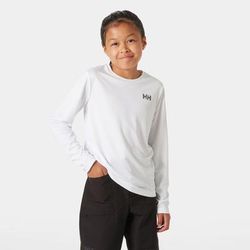 Helly Hansen Juniors' Tech Long Sleeve Crew White 152/12