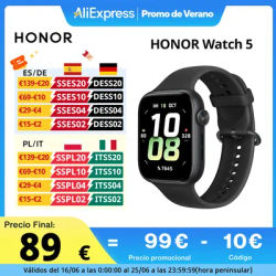 Global Version HONOR Watch 5 Smartwatch Suivi GPS précis Scan rapide de la santé Grand écran de 1,85