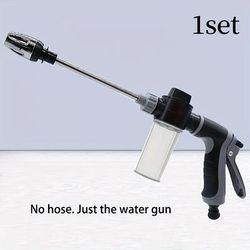 TEMU 1pc Pressure Car Wash Water , Plastic Body, Garden Nozzle, Garden Shower, Multifunctional Watering Tool, Powerful Cleaning, Used For Car Washing And Garden Cleaning, Without Battery