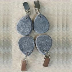 TEMU Stone Tablecloth Weights Set Of 4 - Clip-on Cover Weights - Elegant Party Tablecloth Accessories For Outdoor & Indoor Use - No Electricity Or Batteries Required
