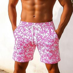 Per uomo Fiori Piante Costumi da bagno Pantaloncini da mare Pantaloncini da Surf Misura del girovita medio Hawaiano Casual Vacanza Ferie Abbigliamento mare Tasche Laterali fodera in rete Coulisse