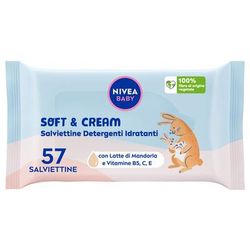 Nivea Baby Salviettine Detergenti Idratanti Soft & Cream 57 Pezzi, Sal