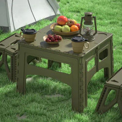 Outdoor Folding Table Portable Picnic Table Chair Lightweight Collapsible Fishing Stool For Travel Beach Hiking BBQ Supplies