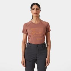 Helly Hansen Women's Durawool Graphic T-shirt Beige XL