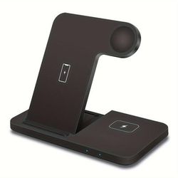TEMU Foldable Wireless Charging Station Multiple Devices 3 In 1 Fast Charger Dock Stand For Phone Z Flip Z Fold 5/4/3, S24 S23 S22 S21 S20 Ultra Fe/note 20 10 9, 6 /5/4/3/active 2/1, Buds+/pro/live