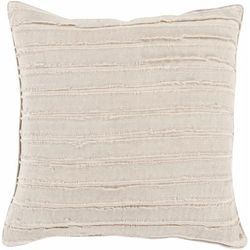 Cairns 22" Square Cottage Taupe/Medium Gray Throw Pillow - Boutique Rugs