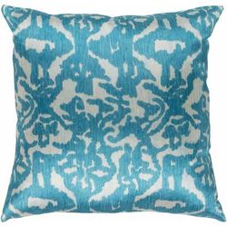 Catcliffe 22" x 22" Traditional Teal/Light Sage Throw Pillow - Boutique Rugs