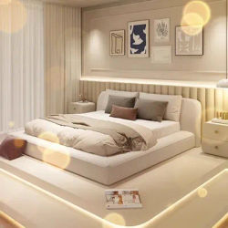 Queen Size Marriage Bed Modern Minimalist Multifunctional Bedroom Bed Storage Space Camas De Casal De Luxo Home Furniture