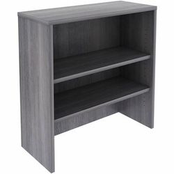 Lorell Essentials 2-shelf Stack-on Bookcase, 36" x 15" x 36", 2 Shelves, Material: Laminate, Metal, Finish: Weathered Charcoal (LLR69628)