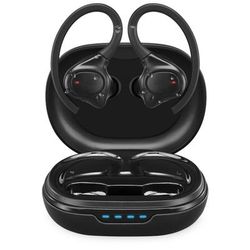 Ilive Waterproof Truly Wireless Earbuds With Rechargeable Case And Usb-C Charging Port, Black, Iaebtw53B