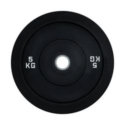 TEMU Bumper Plates Pair 5kg 2pcs Solid Rubber Black Weight Home Gym Equipment Fitness Workout Functional Barbell Strength Training Disc