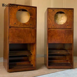 Wooddiy 8 Inch One Pair Speaker Empty Cabinet Fostex Fe206en Louderspeaker Shell Floor Box Labyrinth Full-range