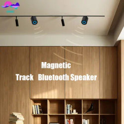 Haut-parleur Bluetooth sur piste magnétique moderne, boîte de son stéréo sans fil, haut-parleurs Bluetooth 5.3, 20 types/lumière sur rail magnétique Ultra-mince