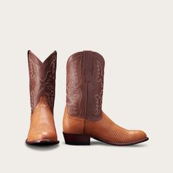 Tecovas Men's The Nolan Cowboy Boots, 7 Shaft, Peanut, Lizard, 4 Heel, 10, EE-Wide