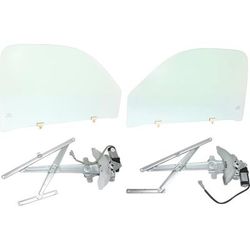 Replacement Door Glass, Front, Driver & Passenger Side, 1-year unlimited-mileage warranty KIT-070717-34