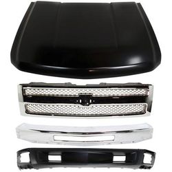 Replacement Grille Assembly Plastic Chrome Grille, 1-year unlimited-mileage warranty KIT-050617-51