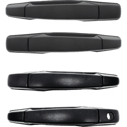Replacement Exterior Door Handle Plastic Textured Black, Front & Rear, Driver Passenger Side, SET-REPC462383WK-4