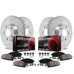 Powerstop Brake Disc & Pad Kit Z23 Evolution Sport Series, Front Rear, 3-year / 36000-mile limited warranty K4111