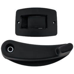 Replacement Tailgate Handle Plastic Textured Black Handle, 1-year unlimited-mileage warranty SET-RD58070015K