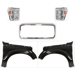 Replacement Grille Assembly Plastic Chrome Shell, 1-year unlimited-mileage warranty KIT-022423-676