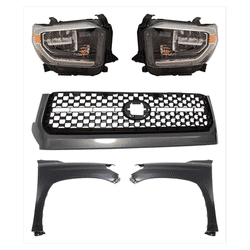 Replacement Grille Assembly Plastic Painted Black Grille, 1-year unlimited-mileage warranty KIT-031323-466