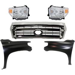 Replacement Grille Assembly Plastic Chrome Grille, 1-year unlimited-mileage warranty KIT-031323-439