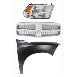 Replacement Grille Assembly Plastic Chrome Grille, 1-year unlimited-mileage warranty KIT-022423-79101
