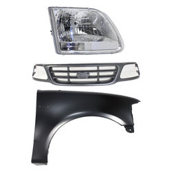 Replacement Grille Assembly Plastic Painted Gray Grille, 1-year unlimited-mileage warranty KIT-022423-99301