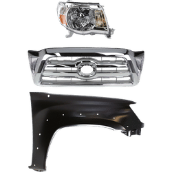 Replacement Grille Assembly Plastic Chrome Grille, 1-year unlimited-mileage warranty KIT-031323-21301