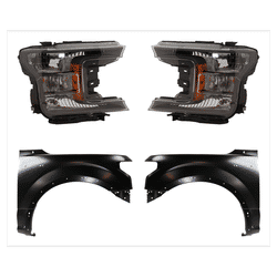 Replacement Fender Aluminum Primed, Front, Driver & Passenger Side, 1-year unlimited-mileage warranty KIT-022423-54003