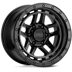 KMC Wheel Aluminum Satin Black, Lifetime Limited Warranty on Structure; 1 Year Finish KM54088568700