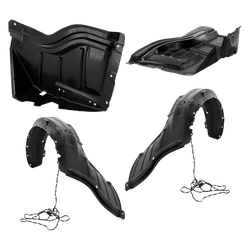 Replacement Fender Liner, Front, Driver & Passenger Side, Front Rear Section, 1-year unlimited-mileage warranty SET-RBT222101-A