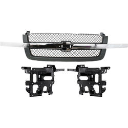 Replacement Grille Assembly Plastic Textured Gray Grille, 1-year unlimited-mileage warranty KIT-071824-C612