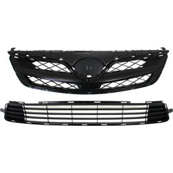Replacement Grille Assembly Plastic Painted Black Grille, 1-year unlimited-mileage warranty KIT-072924-C3767