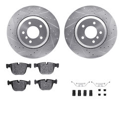 R1 Concepts Brake Disc & Pad Kit eLINE Silver Rotors with European Ceramic Pads Series, Rear, 1 Year Limited Warranty WGTH1-31060