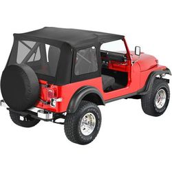 Bestop Soft Top Dual-layer poly-cotton vinyl Black With Frame (Frame Included) Supertop, 2-year limited warranty 51599-01