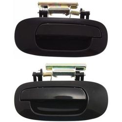 Replacement Exterior Door Handle Textured Black, Rear, Driver & Passenger Side, 1-year unlimited-mileage warranty SET-ARBD491307