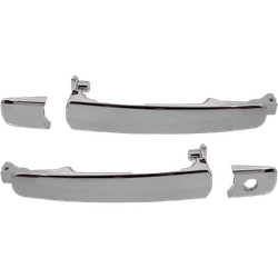 Replacement Exterior Door Handle Chrome, Front, Driver & Passenger Side, 1-year unlimited-mileage warranty SET-REPN462341