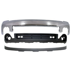 Replacement Bumper Steel Chrome, Front, 1-year unlimited-mileage warranty KIT-50915-10