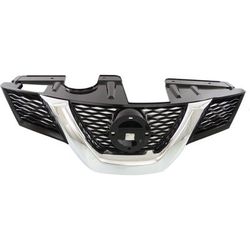 Replacement Grille Assembly Plastic Painted Black Grille, 1-year unlimited-mileage warranty REPN070158