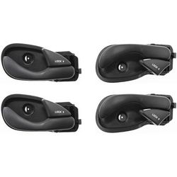 Replacement Interior Door Handle Plastic Textured Black, Front & Rear, Driver Passenger Side, SET-ARBF462105-4
