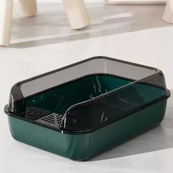 TEMU Extra Large Litter Tray High Sided Deep Jumbo Rim Loo Toilet Uk