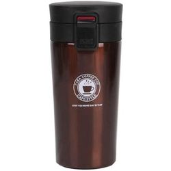 TEMU 380ml Travel Mug, Insulated Coffee Cup, Reusable Coffee Cup, Vacuum Insulation Stainless Steel For Hot And Cold Water, Coffee, Tea (brown)