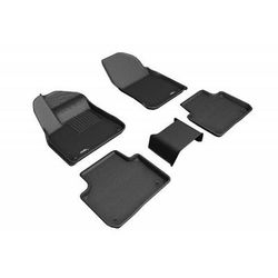 3D Mats USA Floor Made of Rubber Black Molded Liner KAGU All-Weather Custom Fit Series, Front & Second Row, L1PO01901509