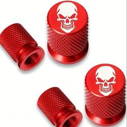 TEMU Set Of 4 New High-end Stylish Valve Stem Caps In Colors, . Suitable For Tires Of Cars, Trucks, Bicycles, And Motorcycles.