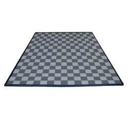 Swisstrax Double Car Garage Floor Mat In Diamondtrax Home Tiles (Checkered - Grey, Silver)