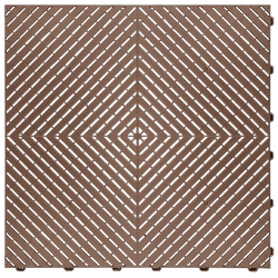 Swisstrax Chocolate Brown Ribtrax Smooth Pro Garage Floor Tile (24-Pack)
